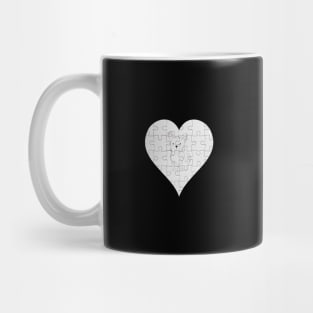 Terrier Heart Jigsaw Pieces Design - Gift for Terrier White Lovers Mug